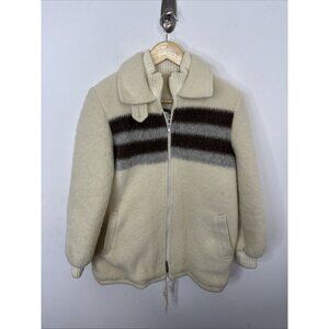 Vintage Myrna 70s Woman L Hippie Boho Jacket Sherpa Lined Nordic